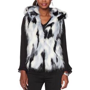 Adrienne Landau x Dreamworks Trolls Faux Fur Hooded Vest Sz M NWT